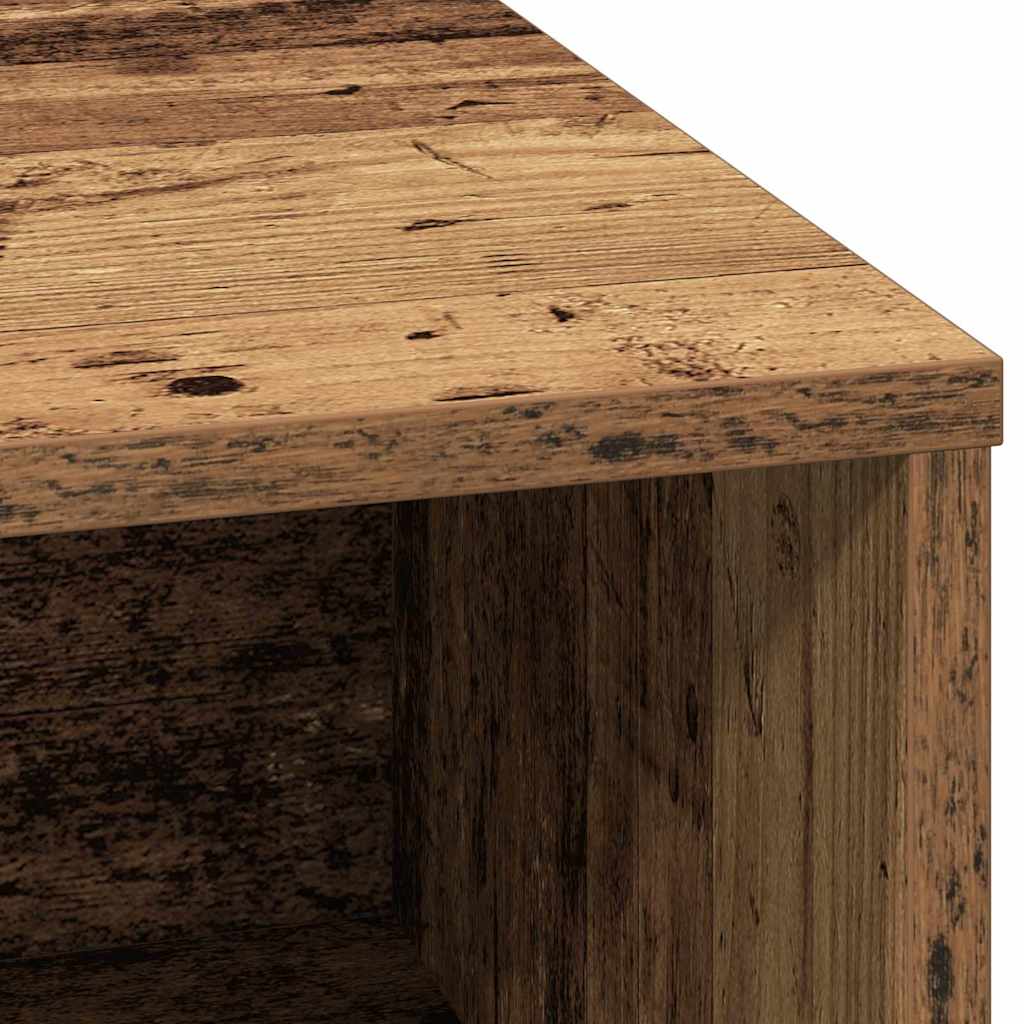 LED Sideboard Gammelt træ 71 x 34,5 x 75 cm Konstrueret træ