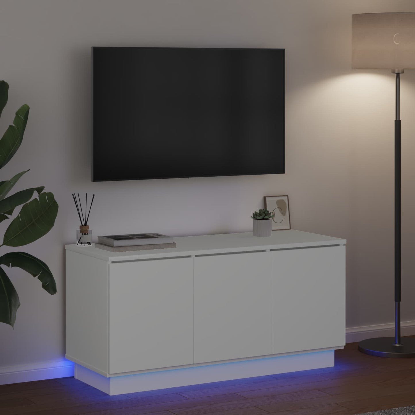TV-skab 100 x 38 x 49 cm Hvid Konstrueret træ