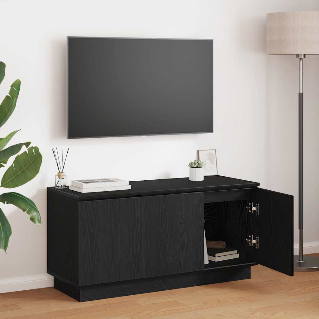 TV-skab 100 x 38 x 49 cm Sort eg Konstrueret træ