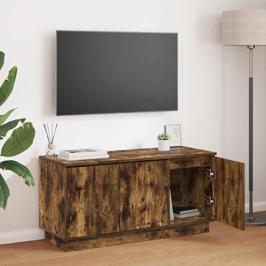 TV-skab 100 x 38 x 49 cm Røget eg Konstrueret træ