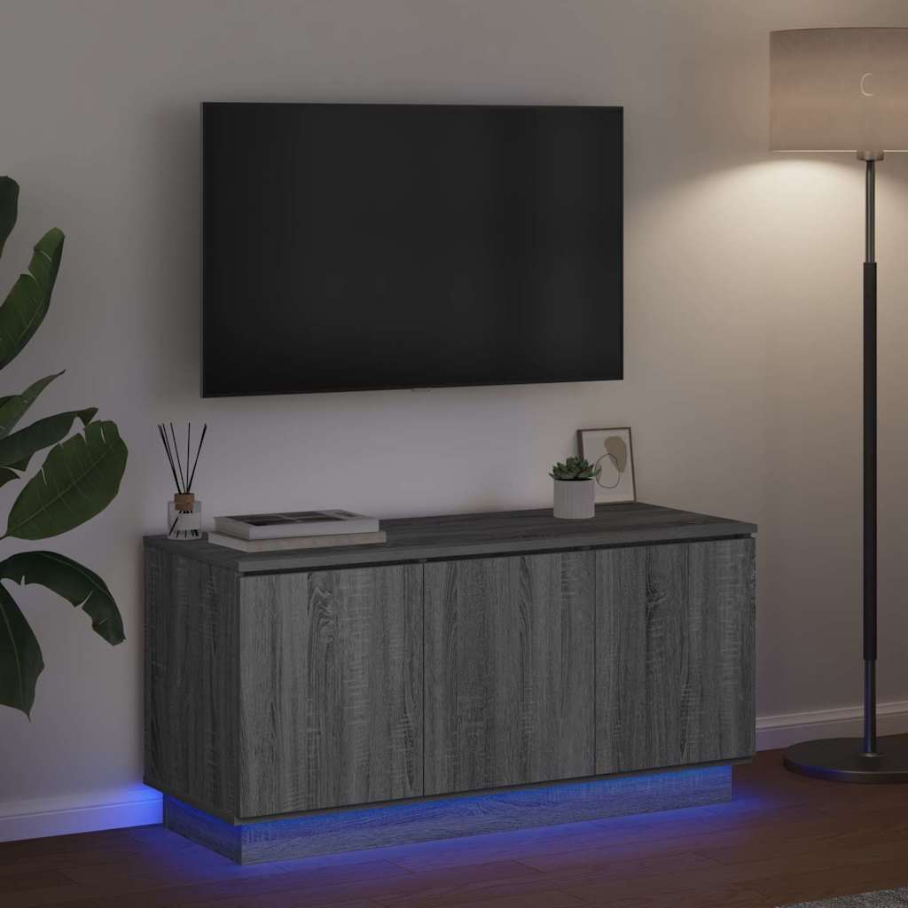 TV-skab 100 x 38 x 49 cm Grå Sonoma Konstrueret træ
