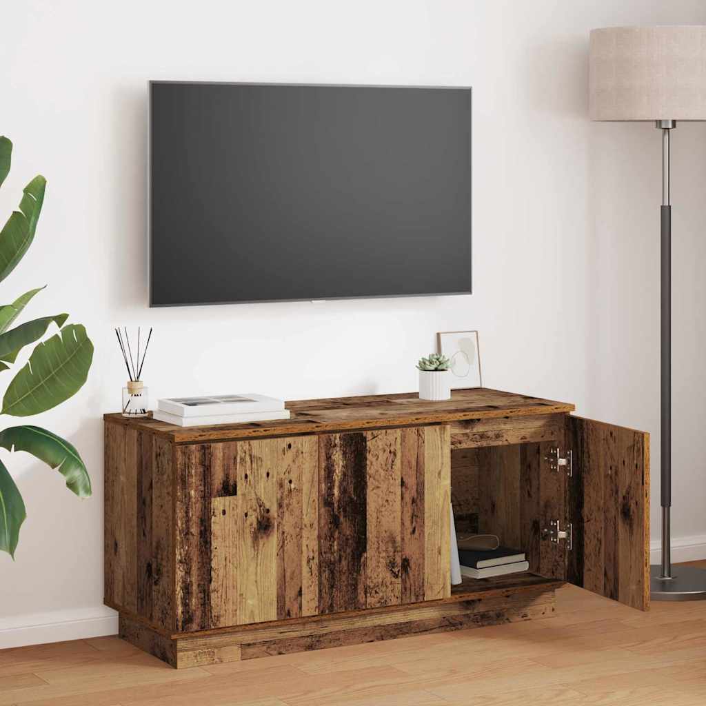 TV-skab 100 x 38 x 49 cm Gammelt træ Konstrueret træ