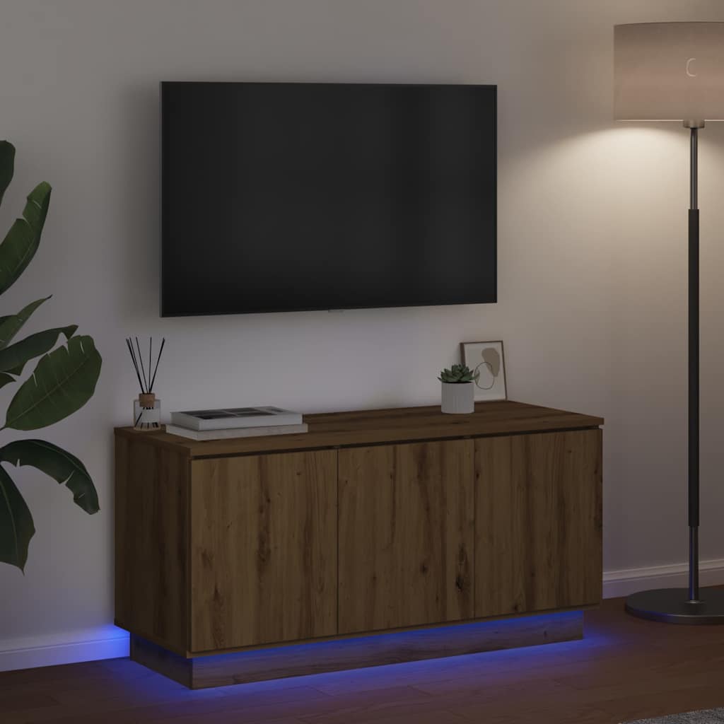 TV-skab 100 x 38 x 49 cm Artisan Egetræ Konstrueret træ