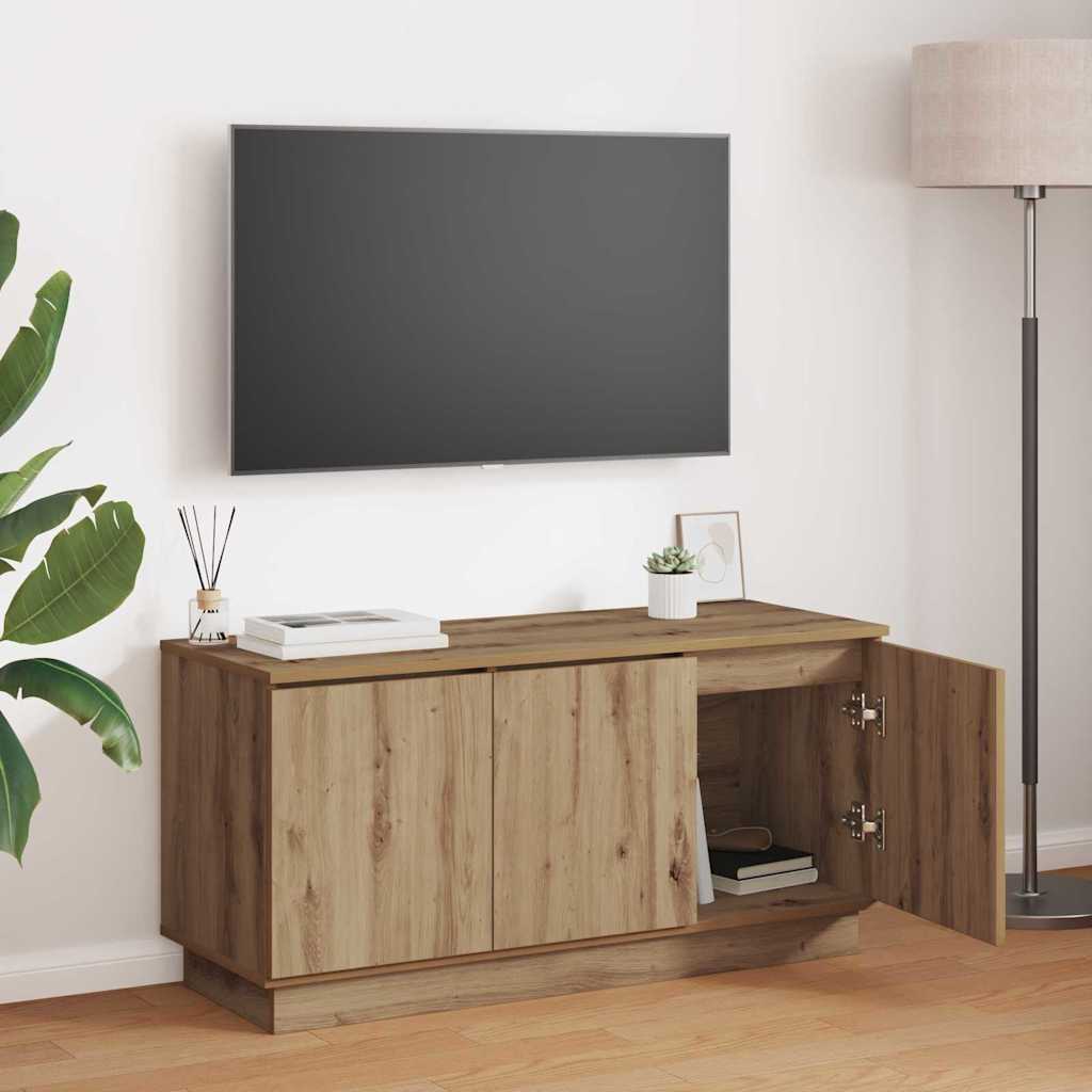 TV-skab 100 x 38 x 49 cm Artisan Egetræ Konstrueret træ