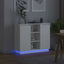 LED Sideboard Hvid 90 x 32 x 75 cm Konstrueret træ