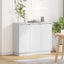 LED Sideboard Hvid 90 x 32 x 75 cm Konstrueret træ