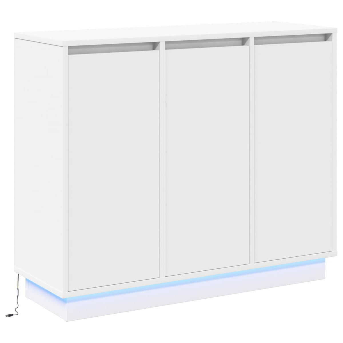 LED Sideboard Hvid 90 x 32 x 75 cm Konstrueret træ
