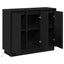 LED Sideboard Sort eg 90 x 32 x 75 cm Konstrueret træ
