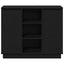LED Sideboard Sort eg 90 x 32 x 75 cm Konstrueret træ