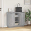 LED Sideboard Grå Sonoma 90 x 32 x 75 cm Konstrueret træ