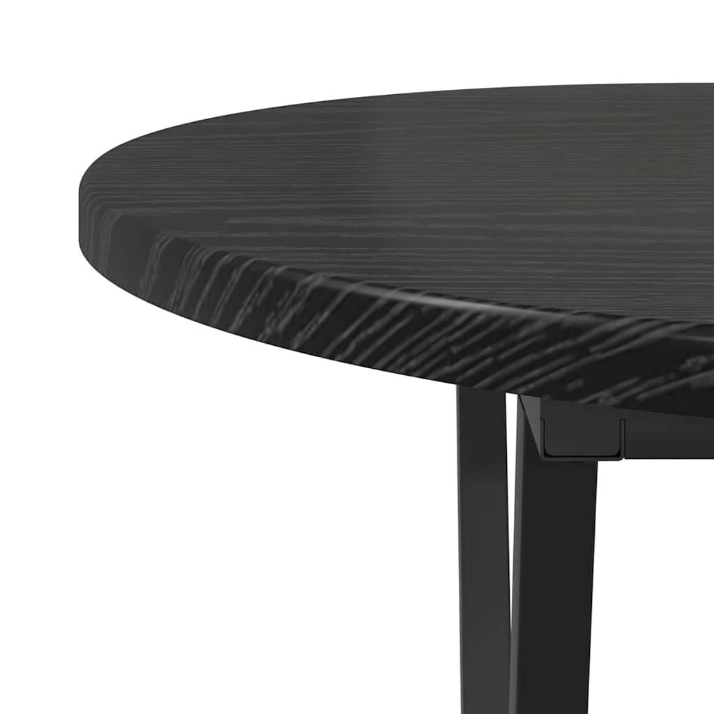 Sofabord Sort eg 80 x 40 x 40,5 cm Samlet træ og metal