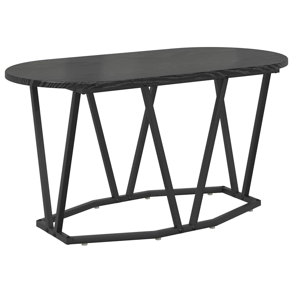 Sofabord Sort eg 80 x 40 x 40,5 cm Samlet træ og metal