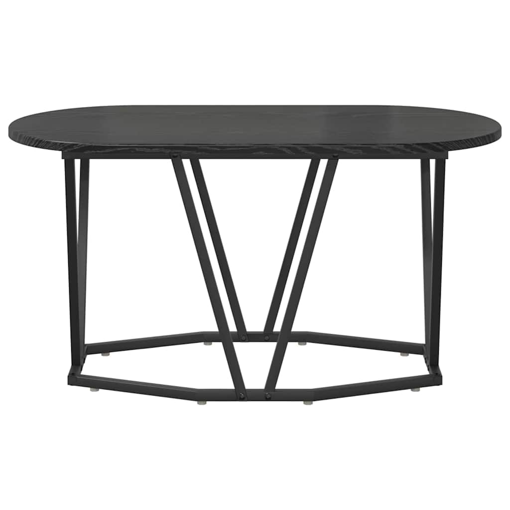 Sofabord Sort eg 80 x 40 x 40,5 cm Samlet træ og metal