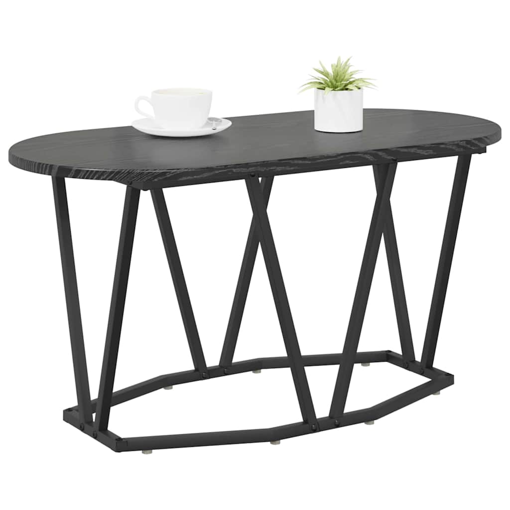 Sofabord Sort eg 80 x 40 x 40,5 cm Samlet træ og metal