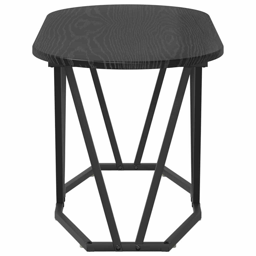 Sofabord Sort eg 80 x 40 x 40,5 cm Samlet træ og metal