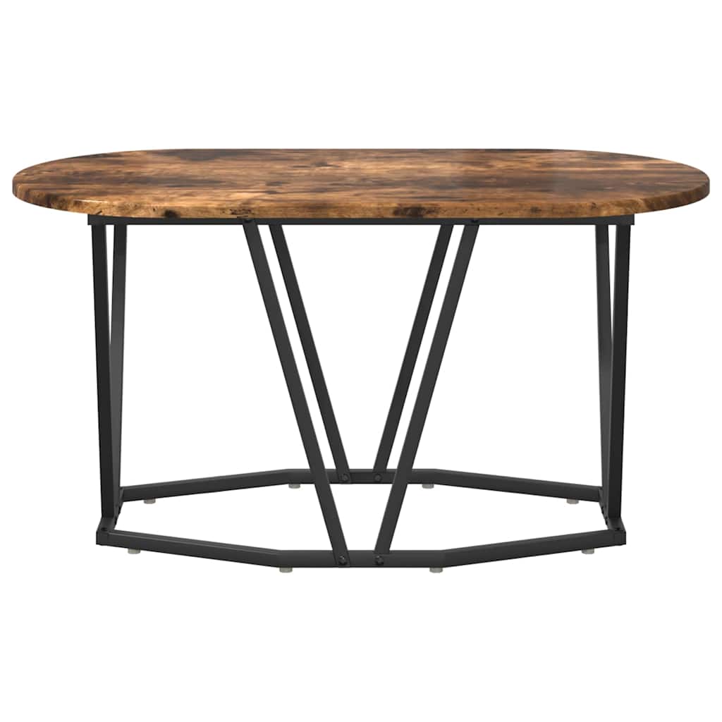 Sofabord Røget eg 80 x 40 x 40,5 cm Samlet træ og metal
