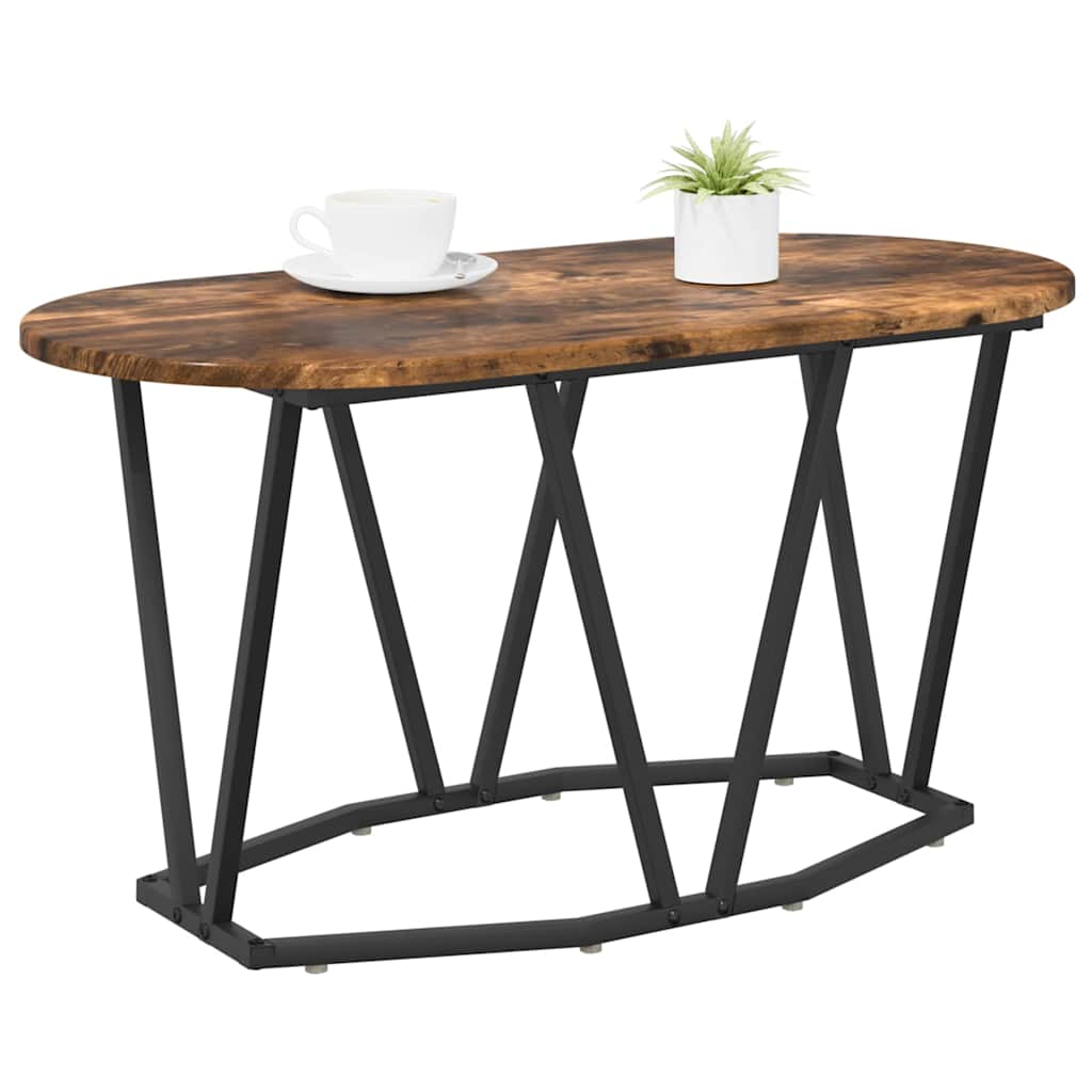 Sofabord Røget eg 80 x 40 x 40,5 cm Samlet træ og metal