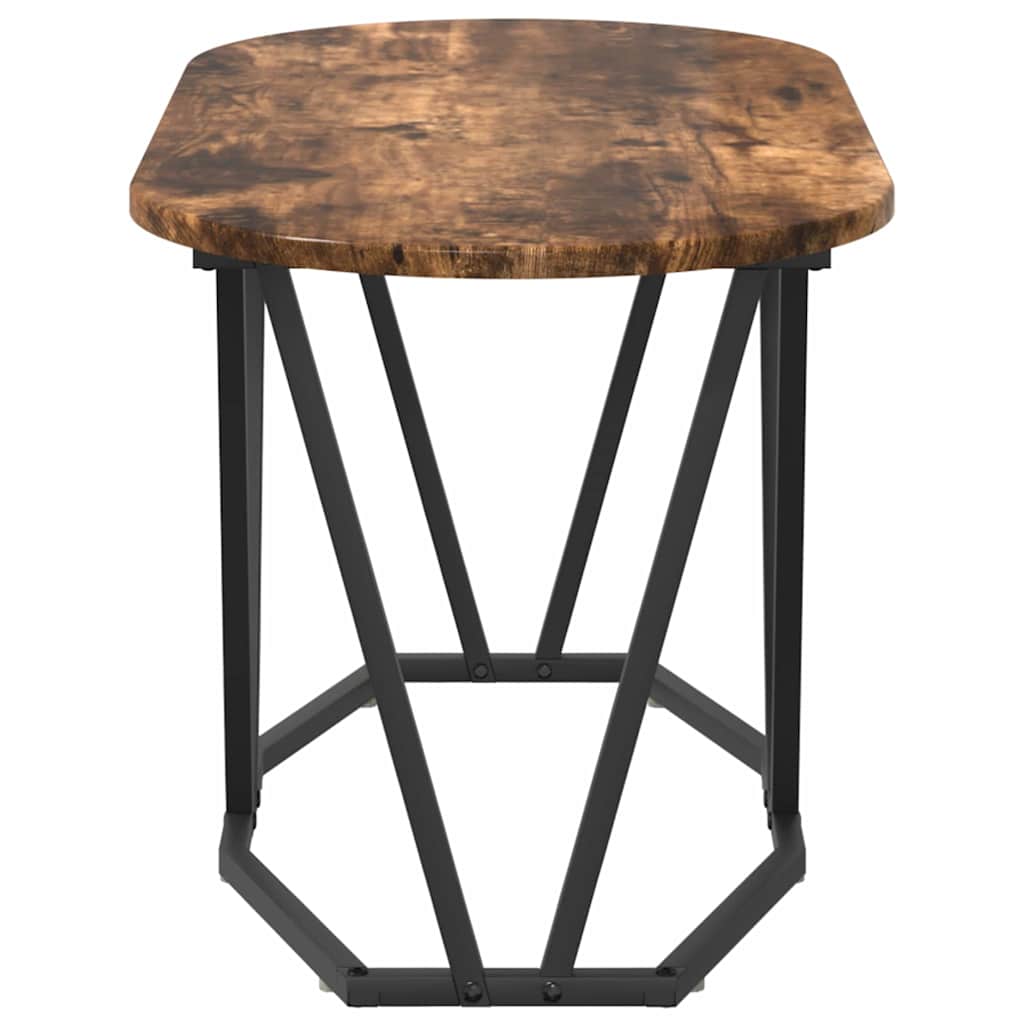 Sofabord Røget eg 80 x 40 x 40,5 cm Samlet træ og metal