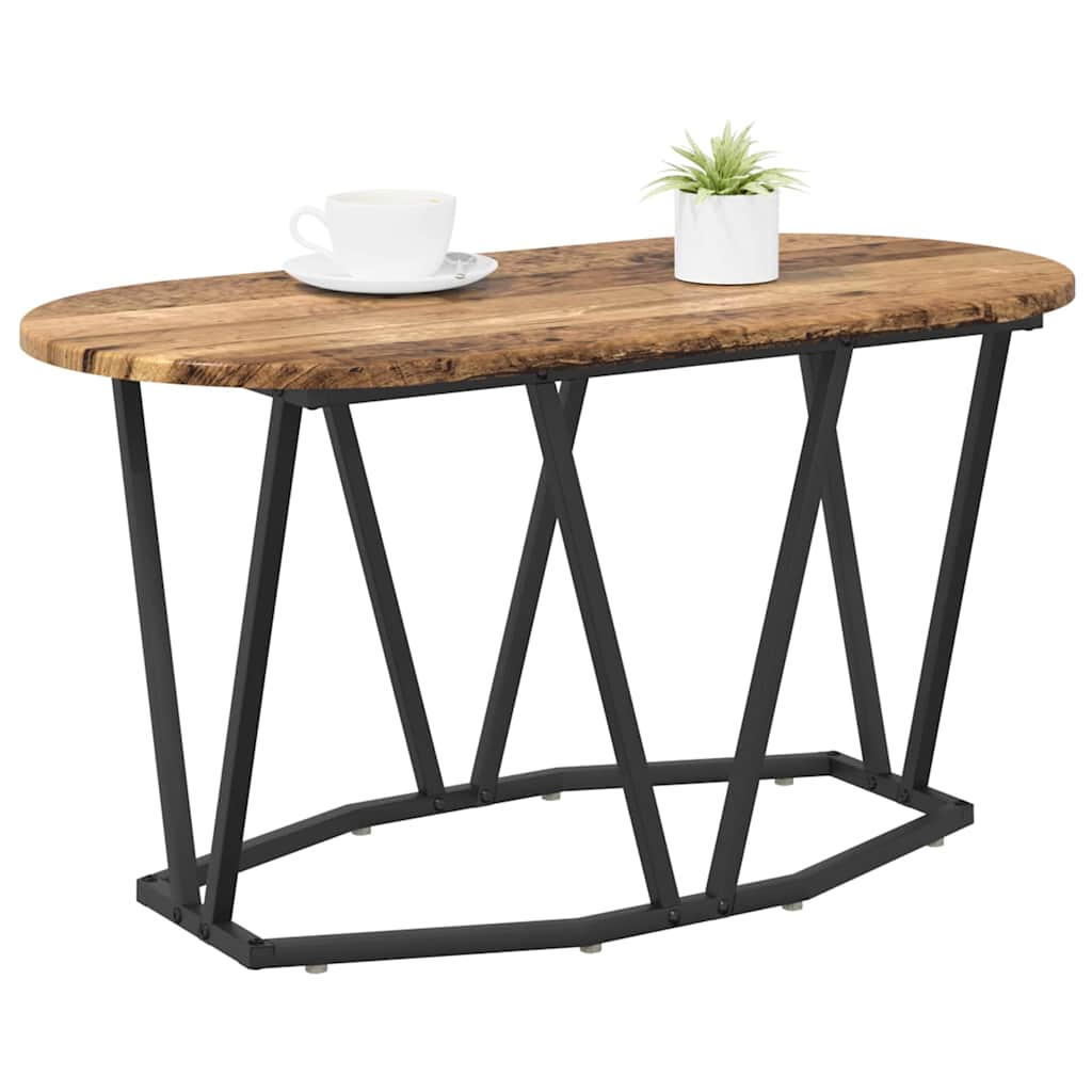 Sofabord Gammelt træ 80 x 40 x 40,5 cm Samlet træ og metal