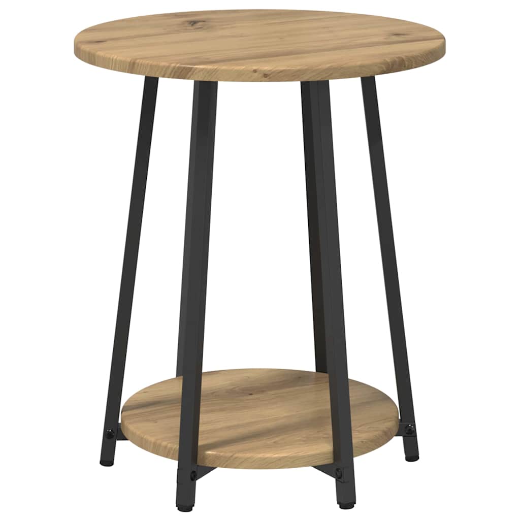 Sidebordssæt 2 stk. Artisan egetræ og sort 50 x 50 x 51 cm