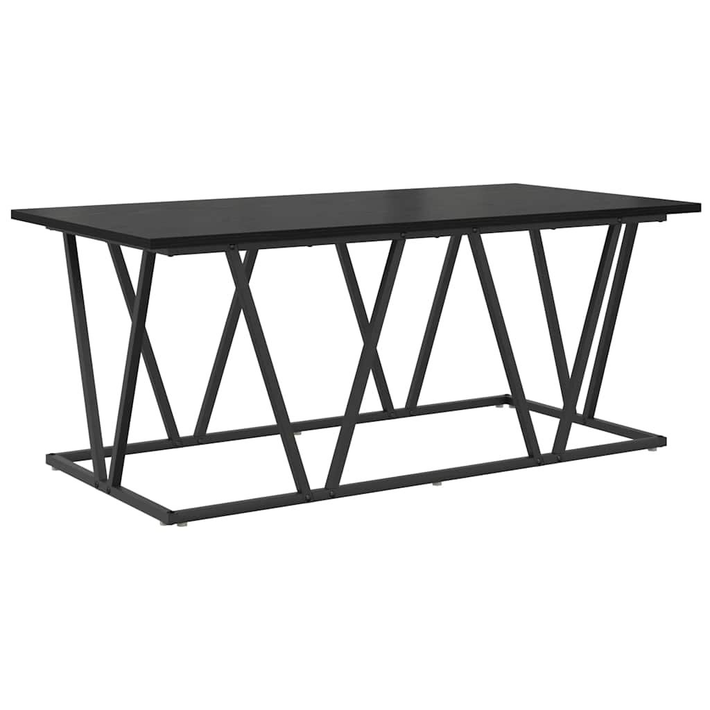 Sofabord Sort eg 100 x 50 x 40 cm Samlet træ og metal