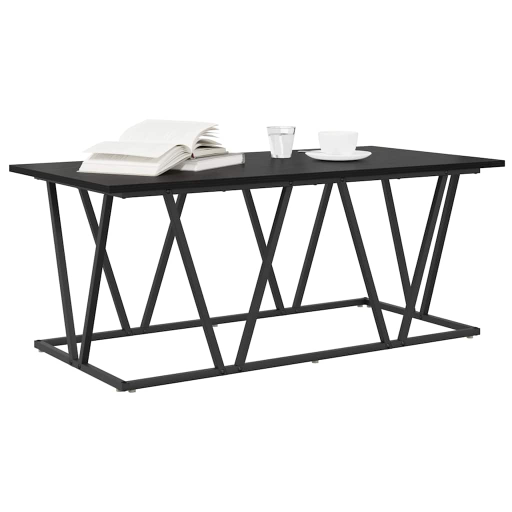 Sofabord Sort eg 100 x 50 x 40 cm Samlet træ og metal