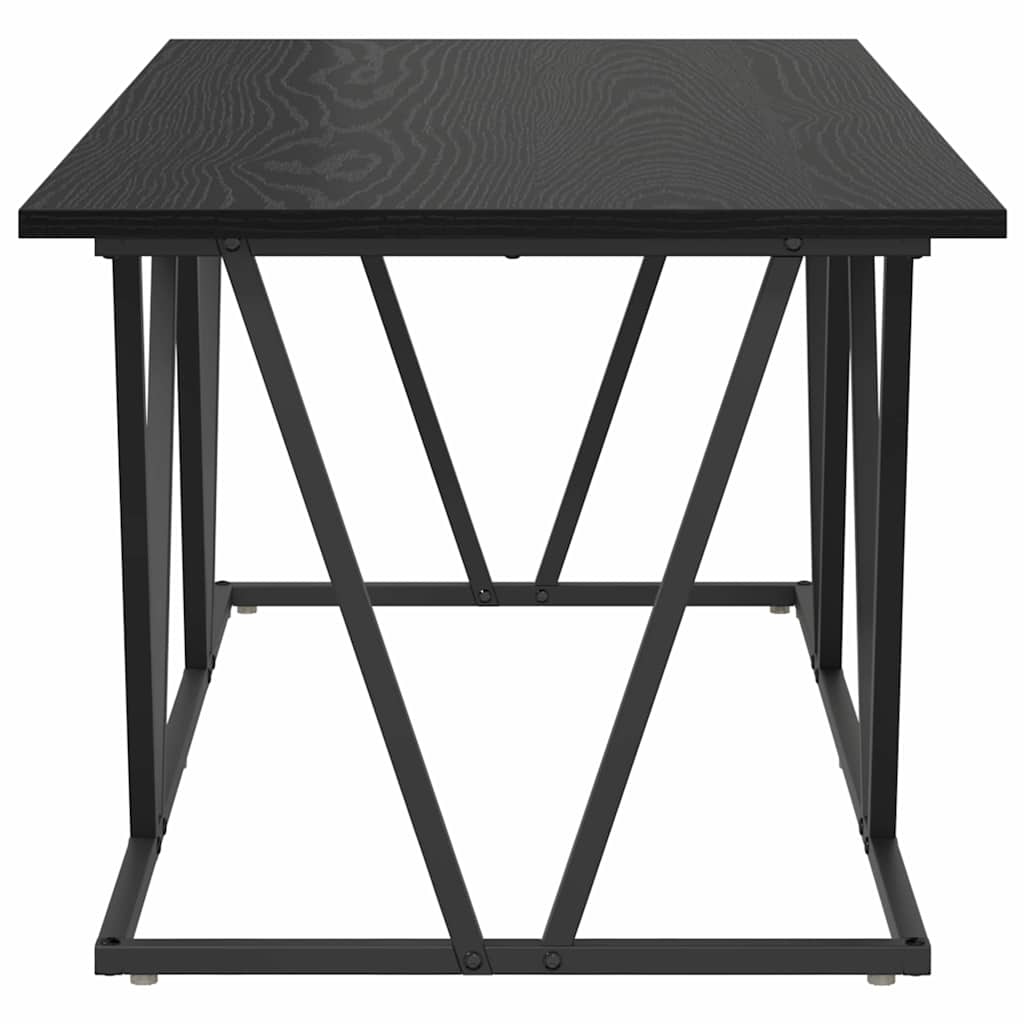 Sofabord Sort eg 100 x 50 x 40 cm Samlet træ og metal