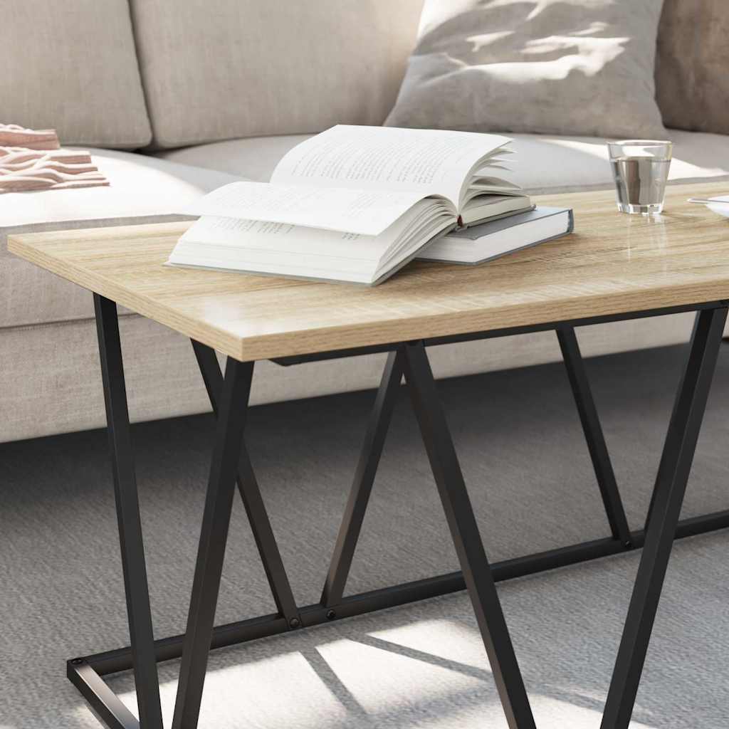 Sofabord Sonoma eg 100 x 50 x 40 cm Samlet træ og metal
