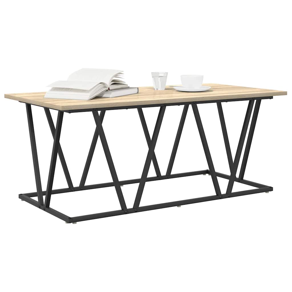 Sofabord Sonoma eg 100 x 50 x 40 cm Samlet træ og metal