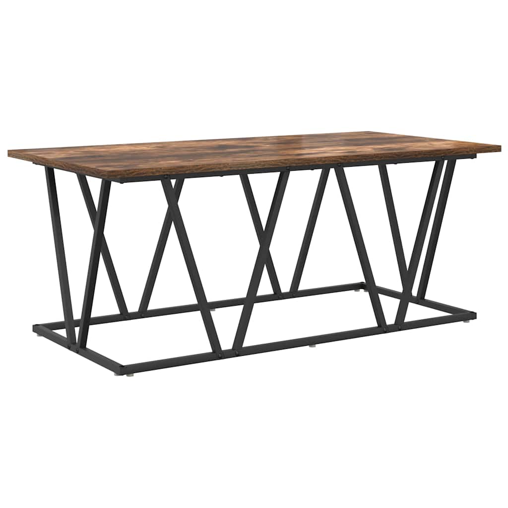 Sofabord Røget eg 100 x 50 x 40 cm Samlet træ og metal