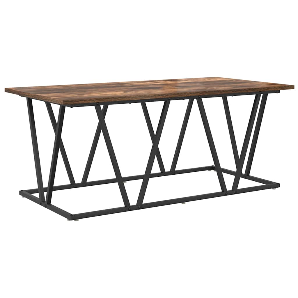 Sofabord Røget eg 100 x 50 x 40 cm Samlet træ og metal