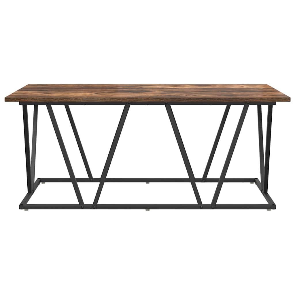 Sofabord Røget eg 100 x 50 x 40 cm Samlet træ og metal
