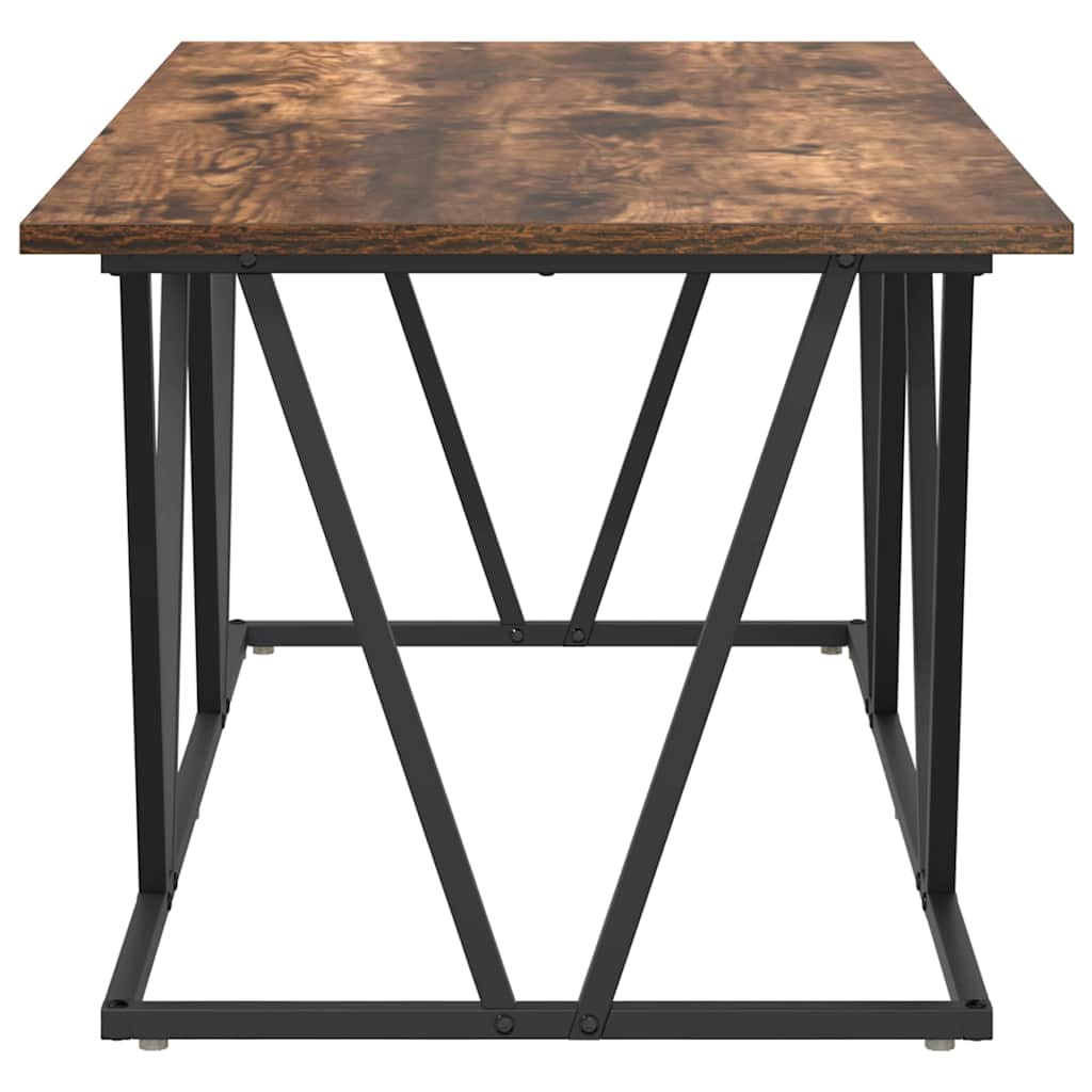 Sofabord Røget eg 100 x 50 x 40 cm Samlet træ og metal