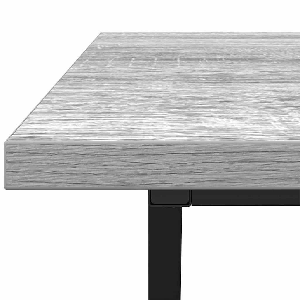 Sofabord Grå 100 x 50 x 40 cm Samlet træ og metal