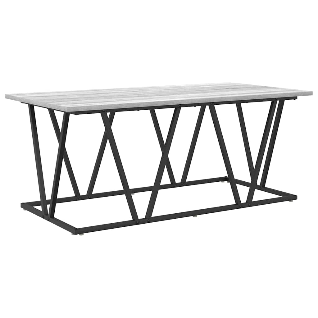 Sofabord Grå 100 x 50 x 40 cm Samlet træ og metal