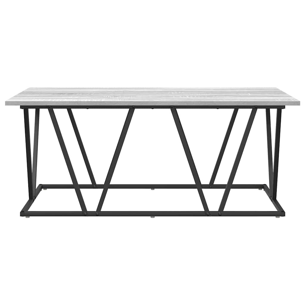 Sofabord Grå 100 x 50 x 40 cm Samlet træ og metal