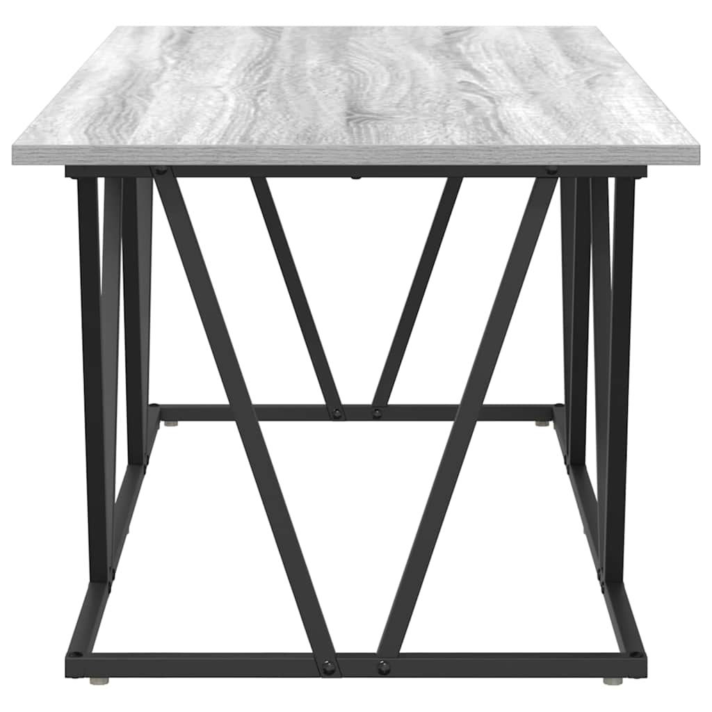Sofabord Grå 100 x 50 x 40 cm Samlet træ og metal