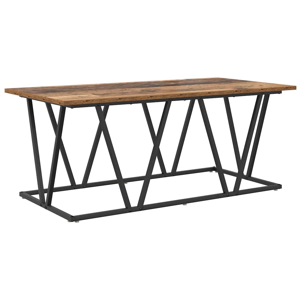 Sofabord Gammelt træ 100 x 50 x 40 cm Samlet træ og metal