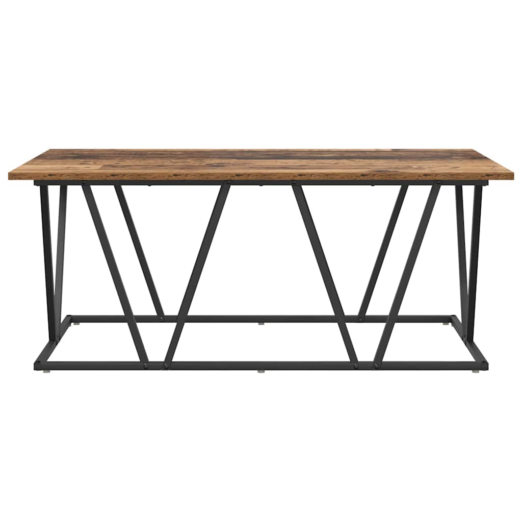 Sofabord Gammelt træ 100 x 50 x 40 cm Samlet træ og metal