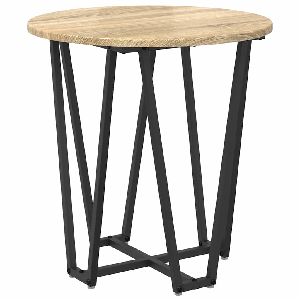 Sidebordssæt 2 stk. Sonoma Eg og Sort 50 x 50 x 50,5 cm