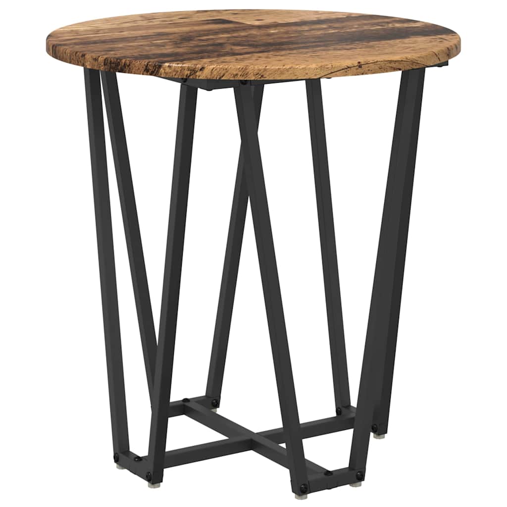 Sidebordssæt 2 stk. Gammelt træ og sort 50 x 50 x 50,5 cm