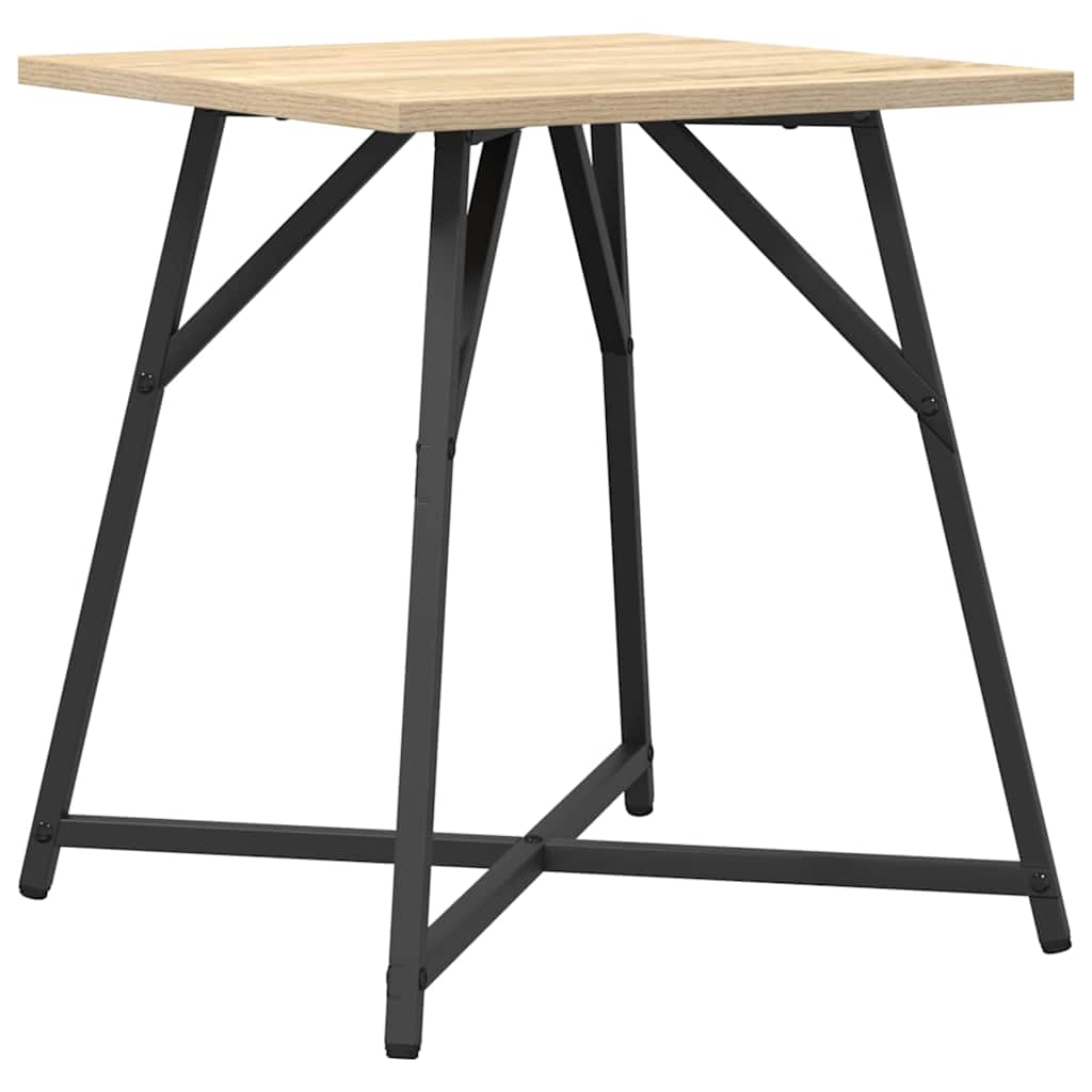 Sidebordssæt 2 stk. Sonoma Eg og Sort 50 x 50 x 50 cm