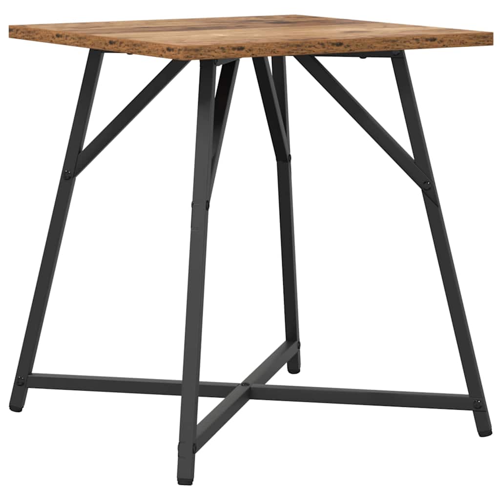 Sidebordssæt 2 stk. Gammelt træ og sort 50 x 50 x 50 cm