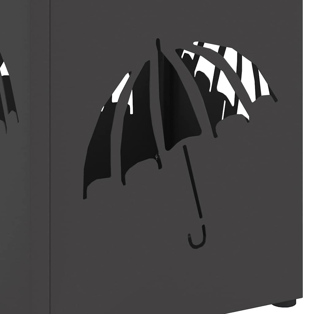 Regn Paraply Stativ Sort 15,5 x 15,5 x 49 cm Stål