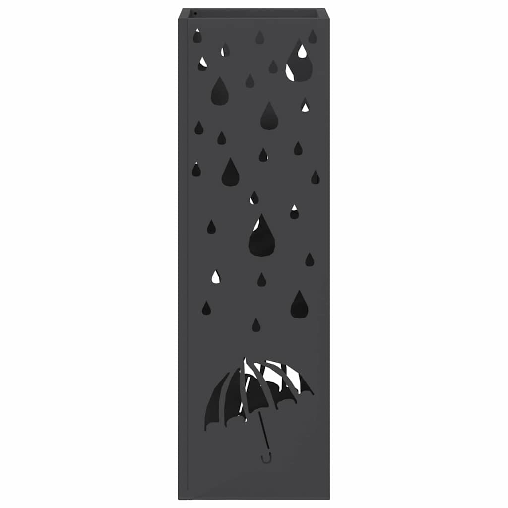 Regn Paraply Stativ Sort 15,5 x 15,5 x 49 cm Stål