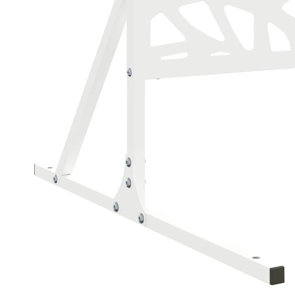 Privatlivsskærm 100 x 50 x 180 cm Stål Hvid
