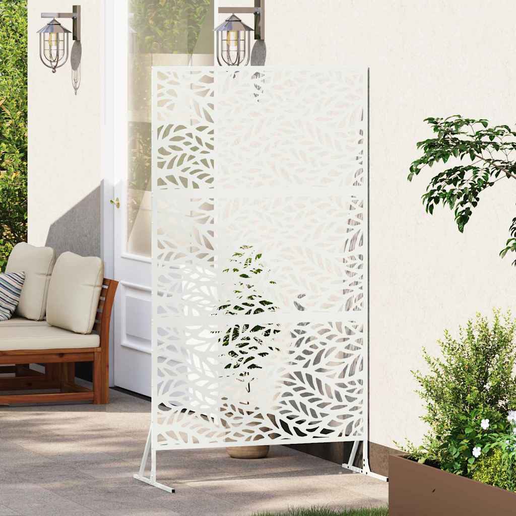 Privatlivsskærm 100 x 50 x 180 cm Stål Hvid