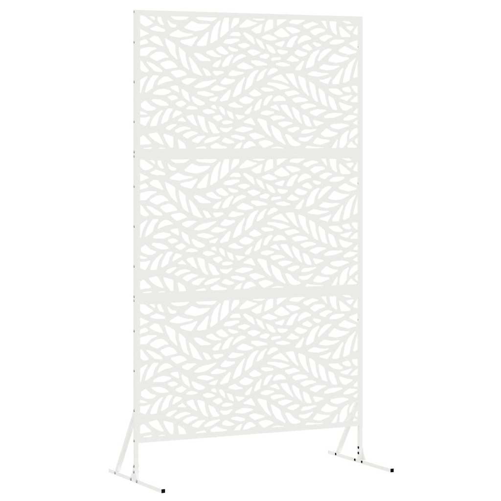 Privatlivsskærm 100 x 50 x 180 cm Stål Hvid
