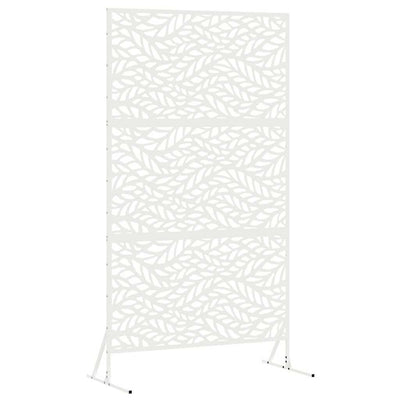 Privatlivsskærm 100 x 50 x 180 cm Stål Hvid