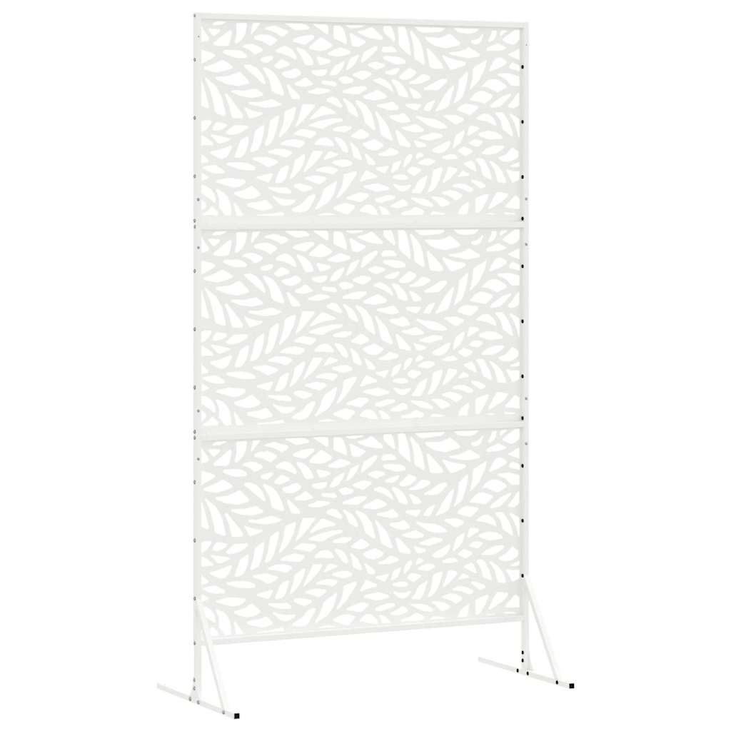 Privatlivsskærm 100 x 50 x 180 cm Stål Hvid